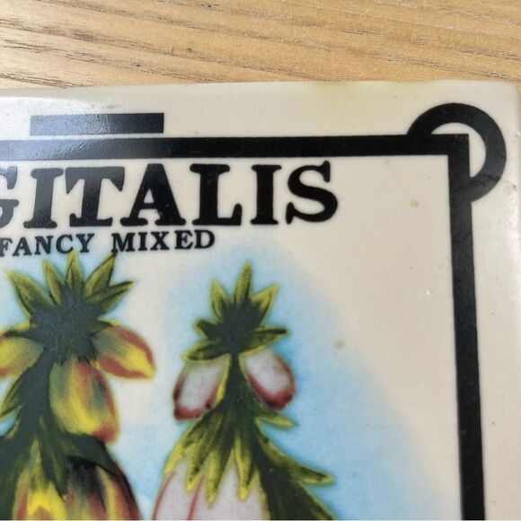 Vintage Burt’s Seed for Quality- Digitalis fancy mix ceramic sign - Picture 9 of 10